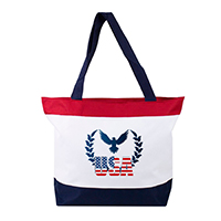 Patriotic Zipper Tote